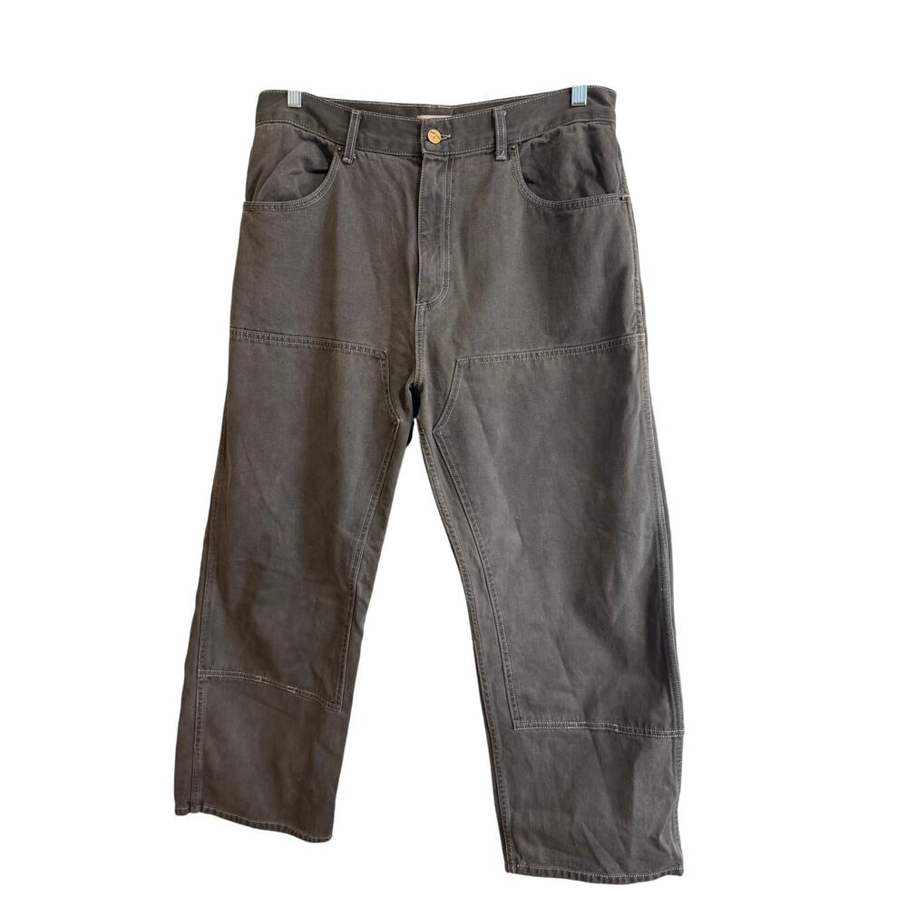Rudy Jude Utility Pants Gray Ink Organic Cotton RJ Sz 6/36” Waist Double Knee